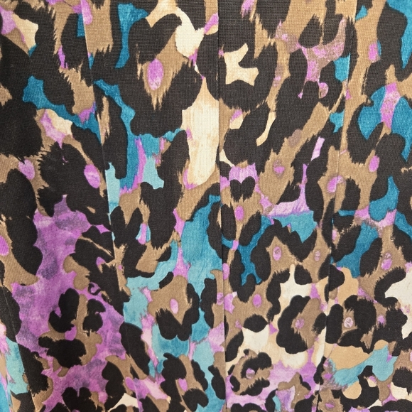 Diane Von Furstenberg Multicolor Leopard Print Pencil Skirt Size Small - Picture 7 of 9